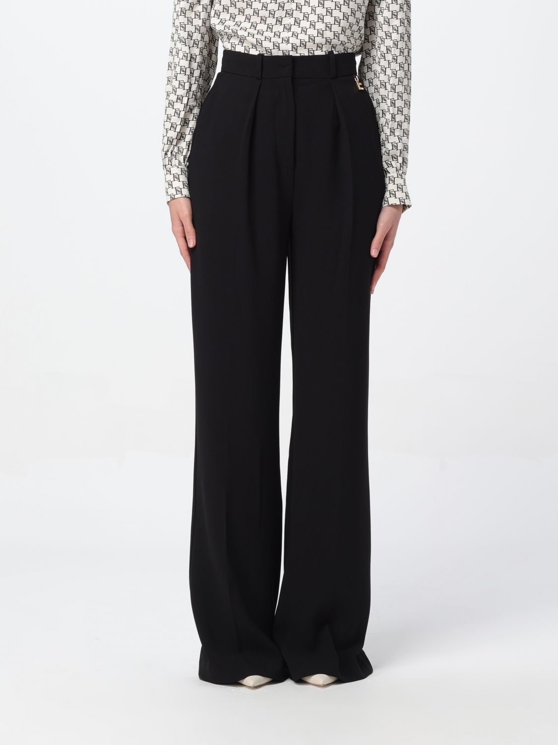 Elisabetta Franchi Trousers ELISABETTA FRANCHI Woman colour Black