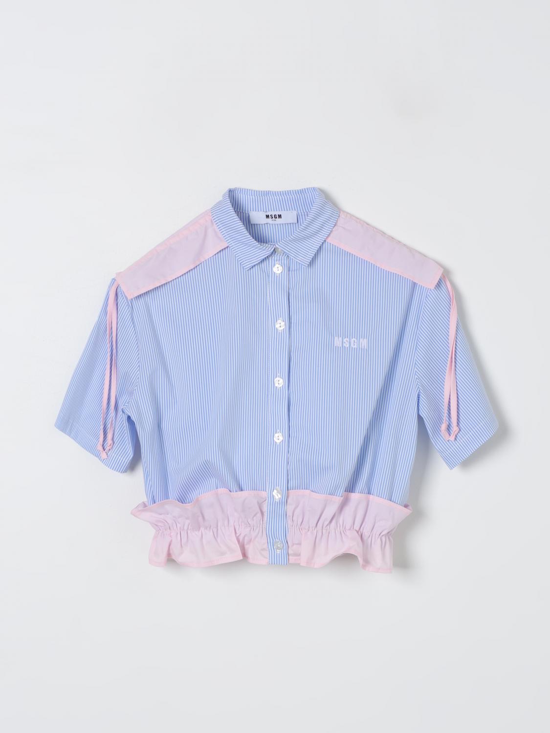 Msgm Kids Shirt MSGM KIDS Kids colour Gnawed Blue