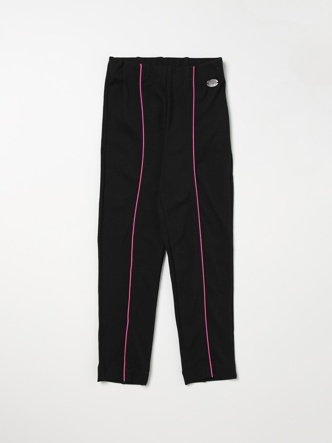 CHIARA FERRAGNI Trousers CHIARA FERRAGNI Kids colour Black