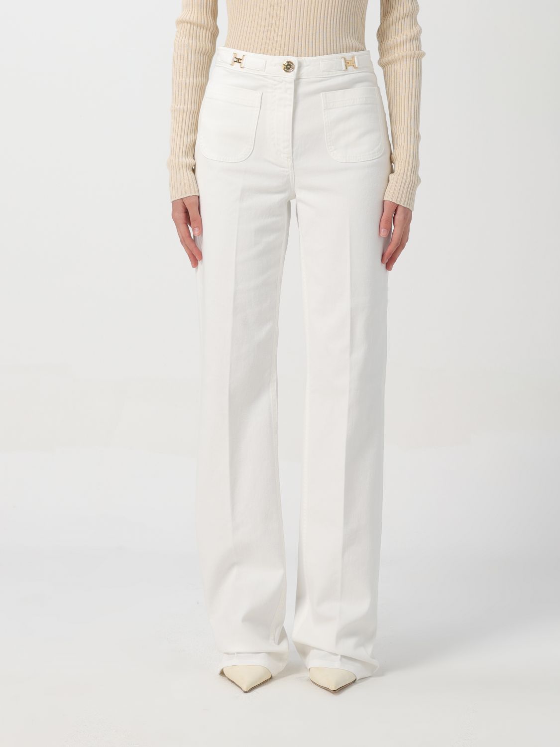 Elisabetta Franchi Jeans ELISABETTA FRANCHI Woman colour White