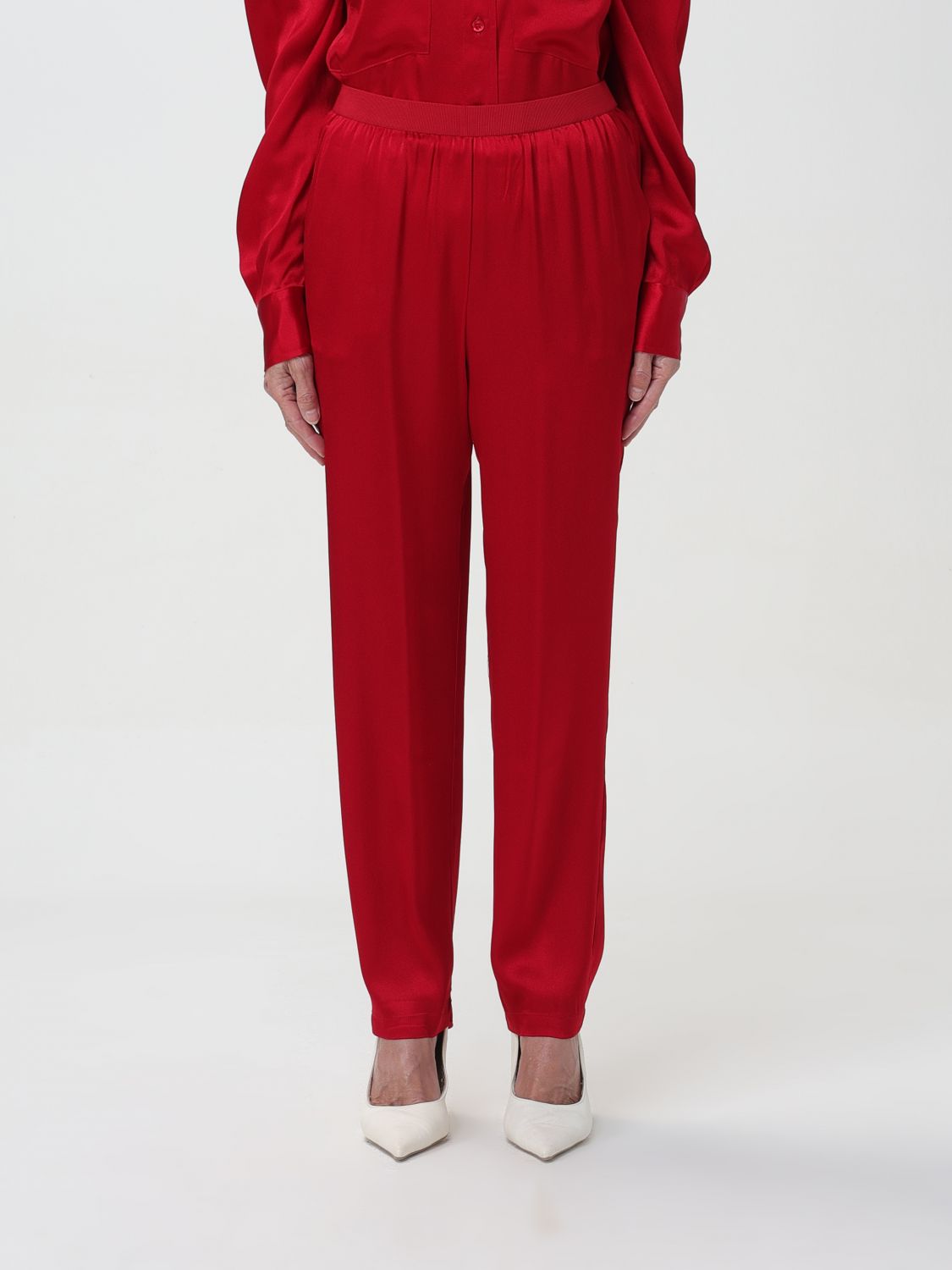 Semicouture Trousers SEMICOUTURE Woman colour Red