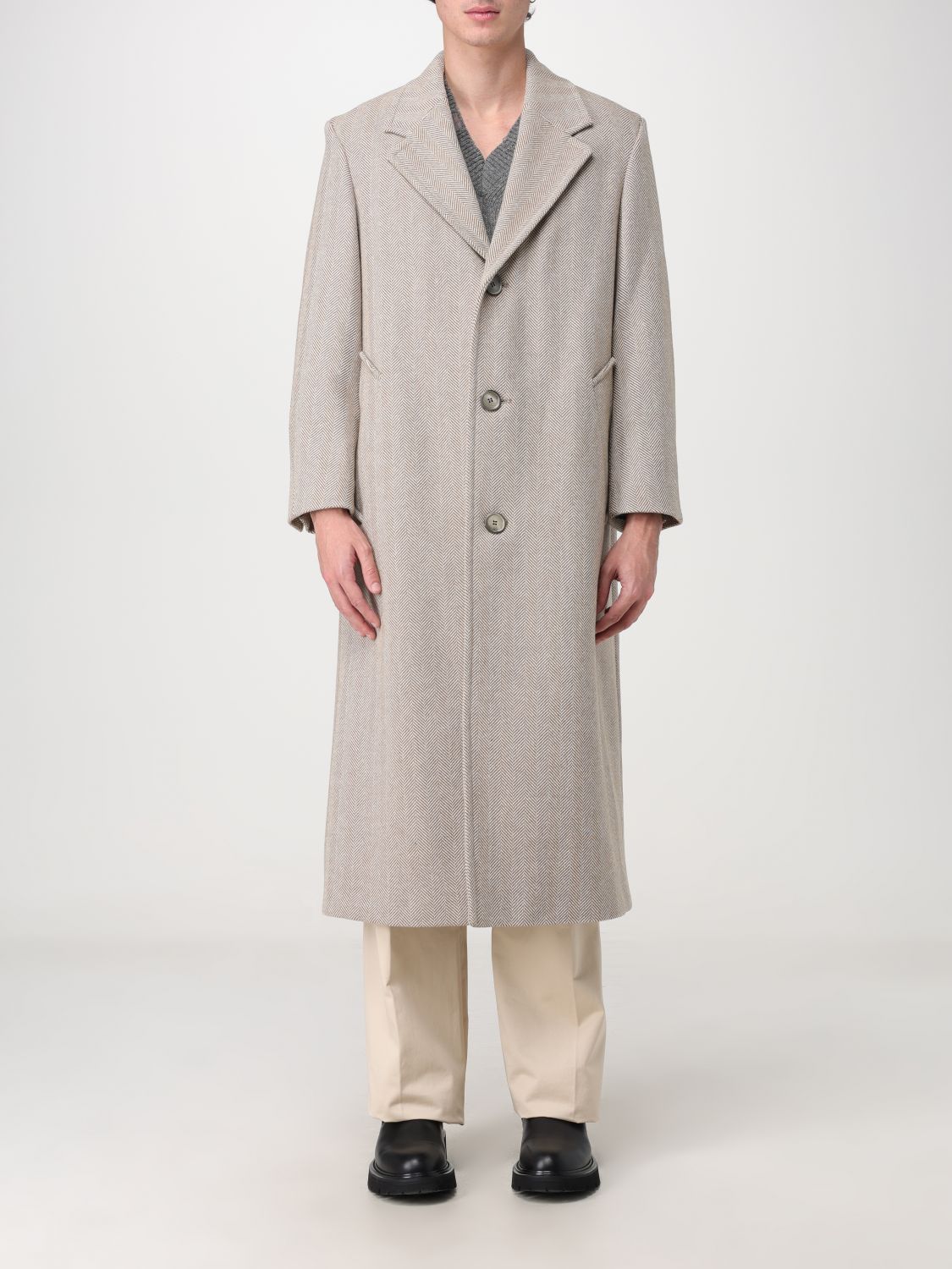 Ami Paris Coat AMI PARIS Men colour Beige