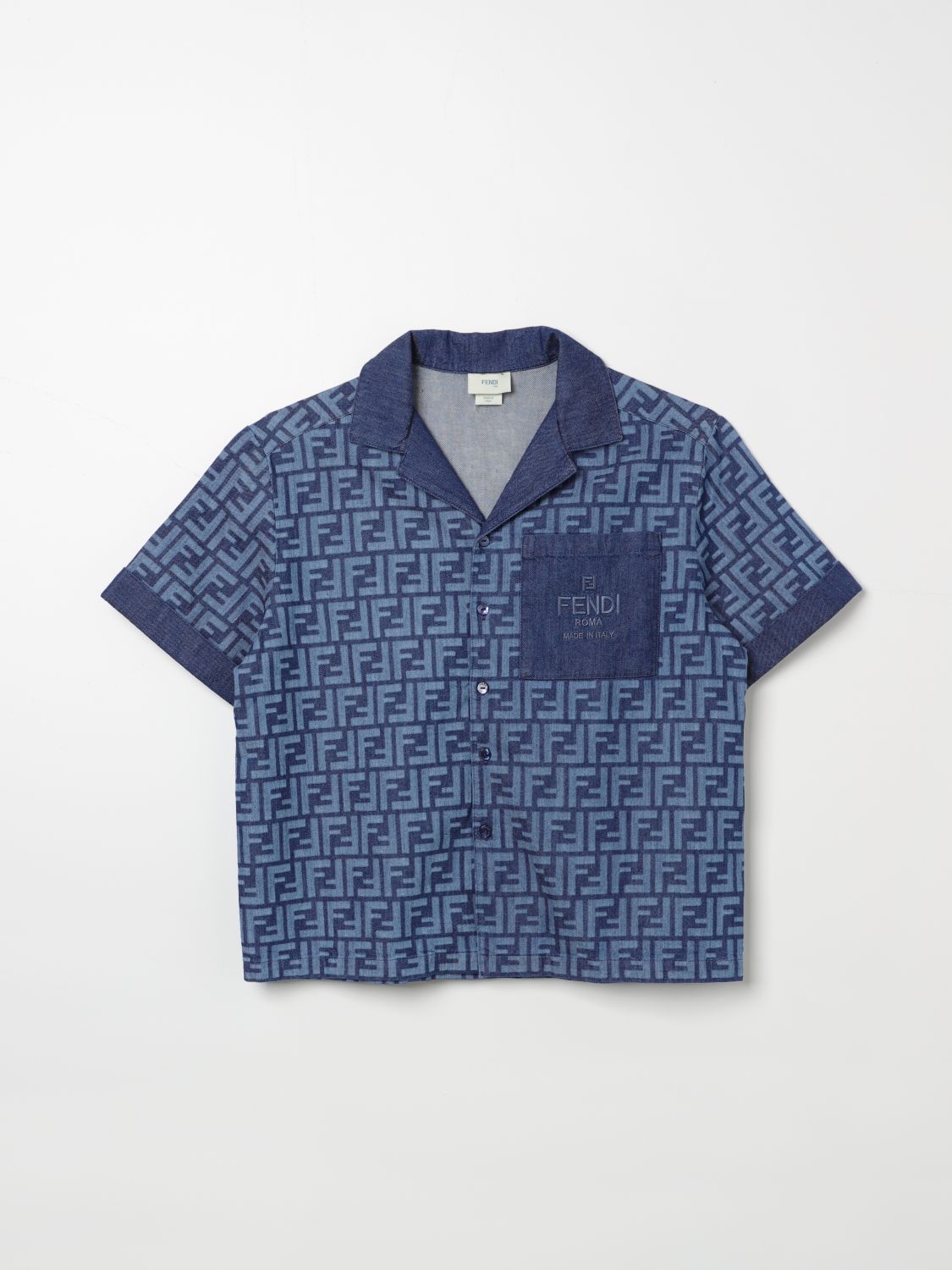 Fendi Kids Shirt FENDI KIDS Kids colour Blue