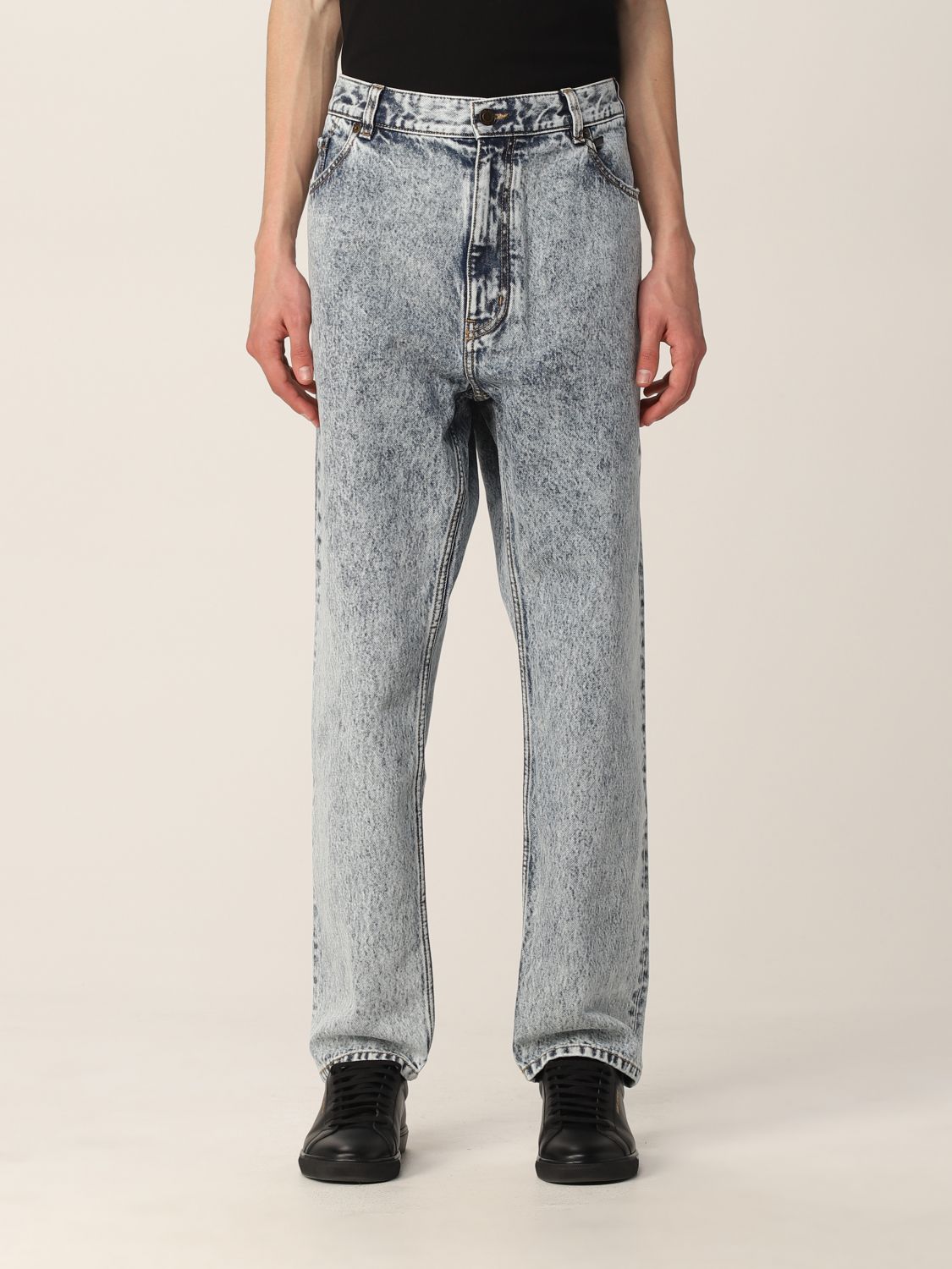 Saint Laurent Saint Laurent washed denim cropped jeans