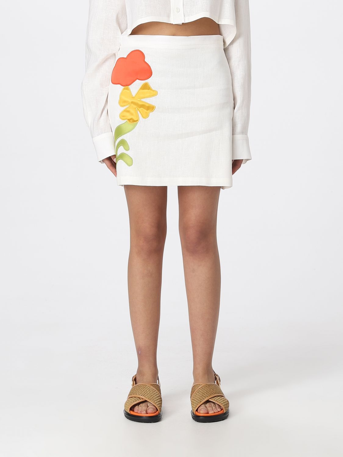 Marni X No Vacancy Inn Skirt MARNI X NO VACANCY INN Woman colour Yellow Cream