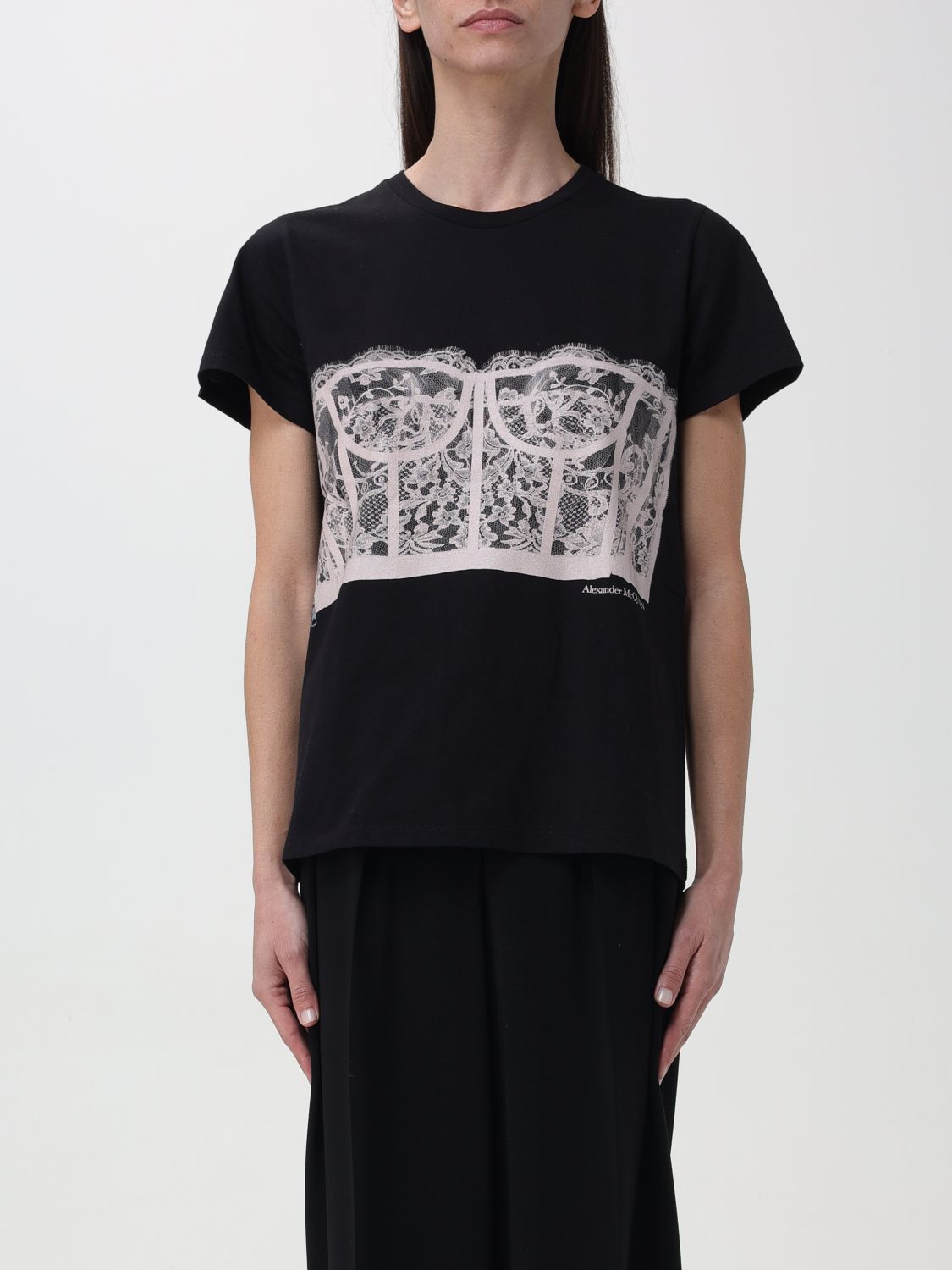 Alexander McQueen T-Shirt ALEXANDER MCQUEEN Woman colour Black