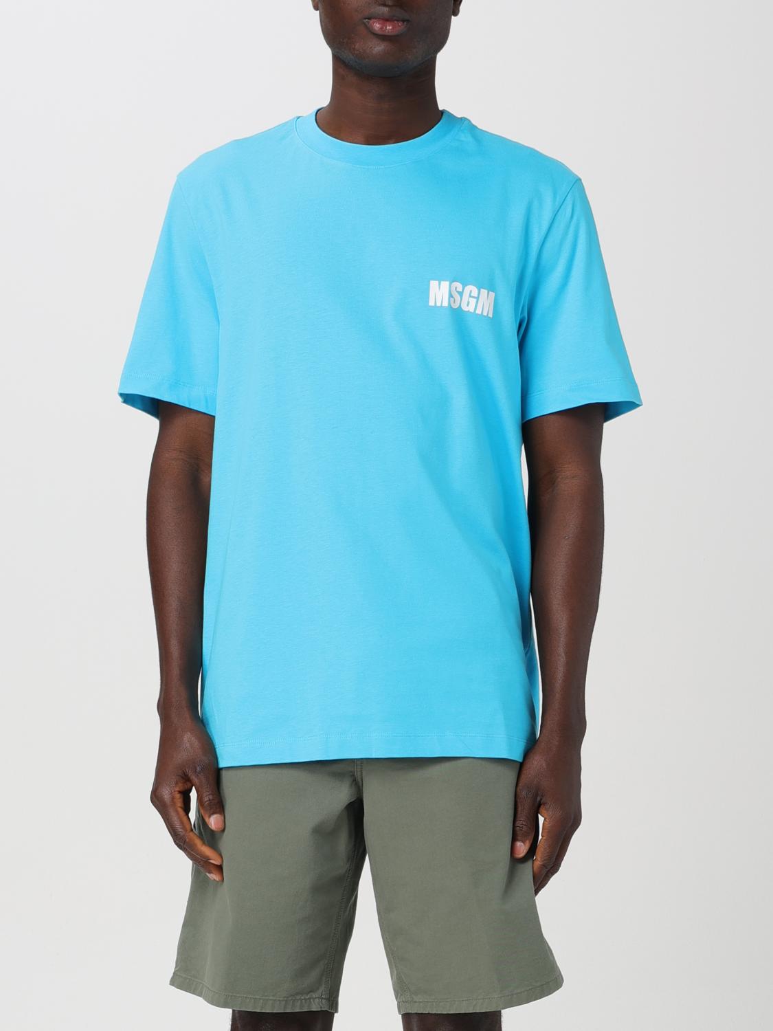 Msgm T-Shirt MSGM Men color Turquoise