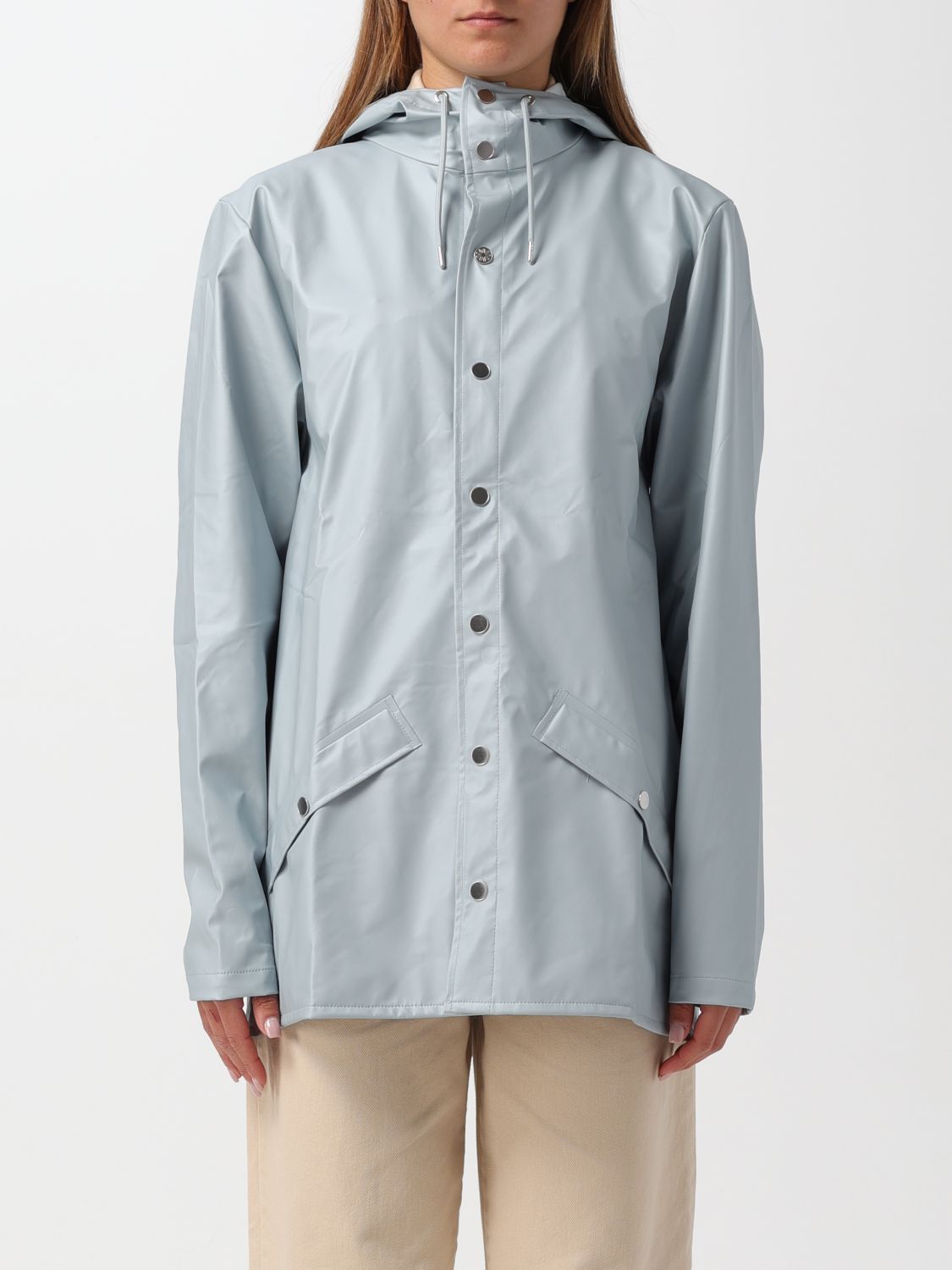 Rains Jacket RAINS Woman color Gnawed Blue