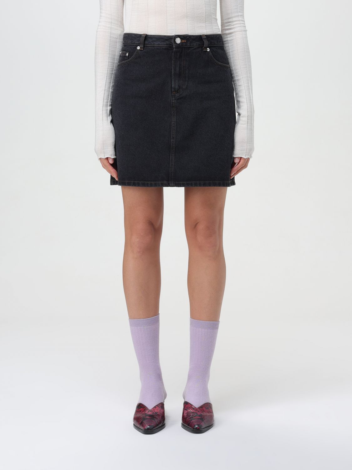 A.P.C. Skirt A.P.C. Woman colour Blue