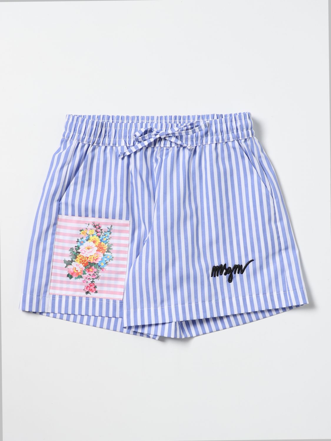 Msgm Kids Short MSGM KIDS Kids colour Gnawed Blue