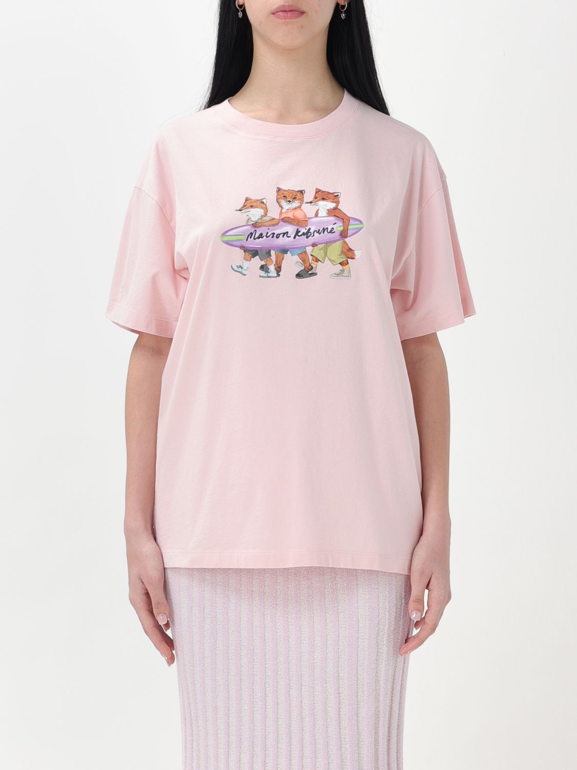 Maison Kitsuné T-Shirt MAISON KITSUNÉ Woman colour Pink