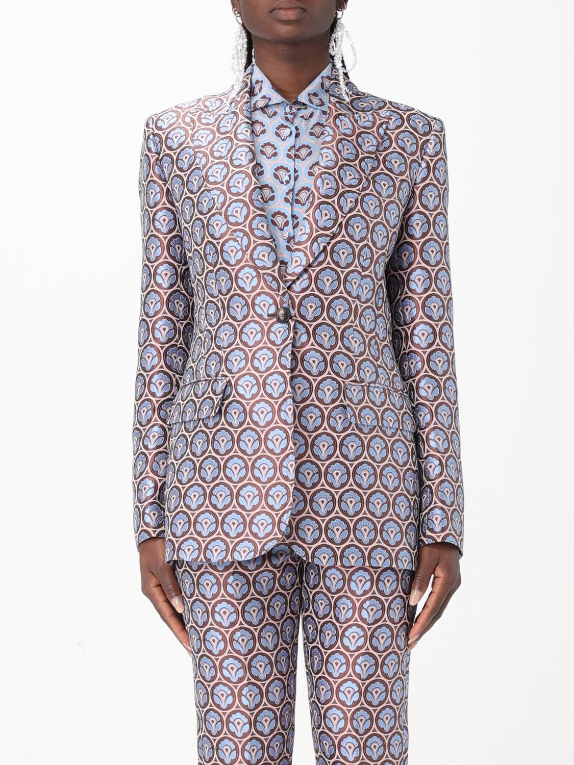 Etro Jacket ETRO Woman colour Gnawed Blue