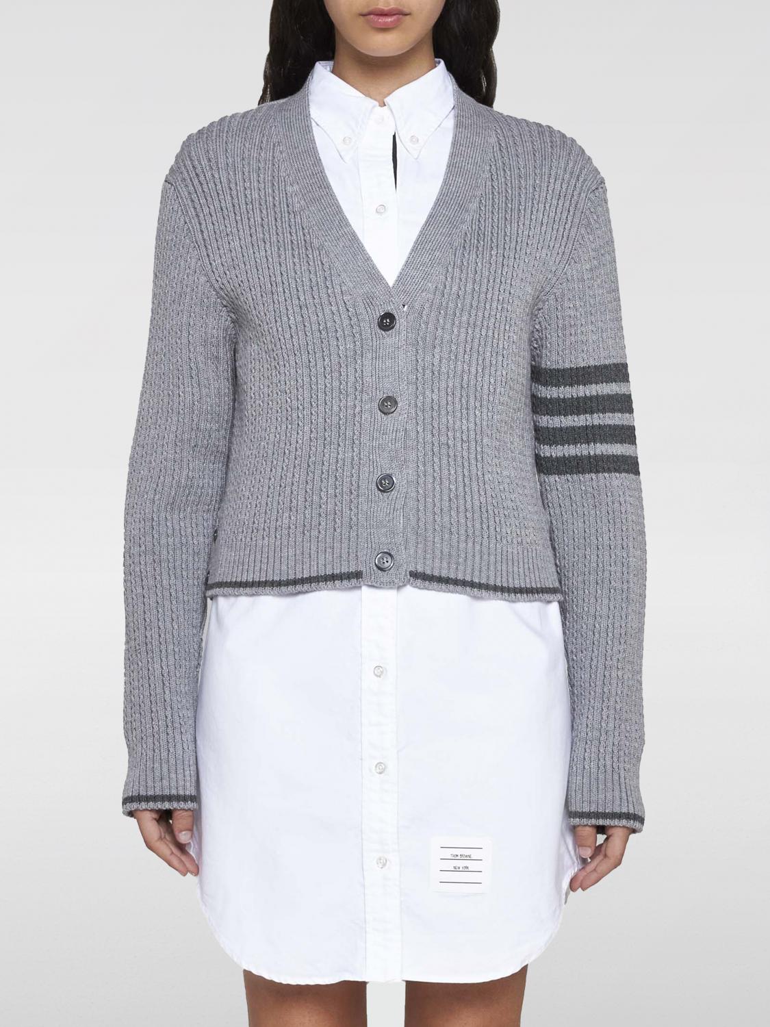 Thom Browne Cardigan THOM BROWNE Woman color Grey