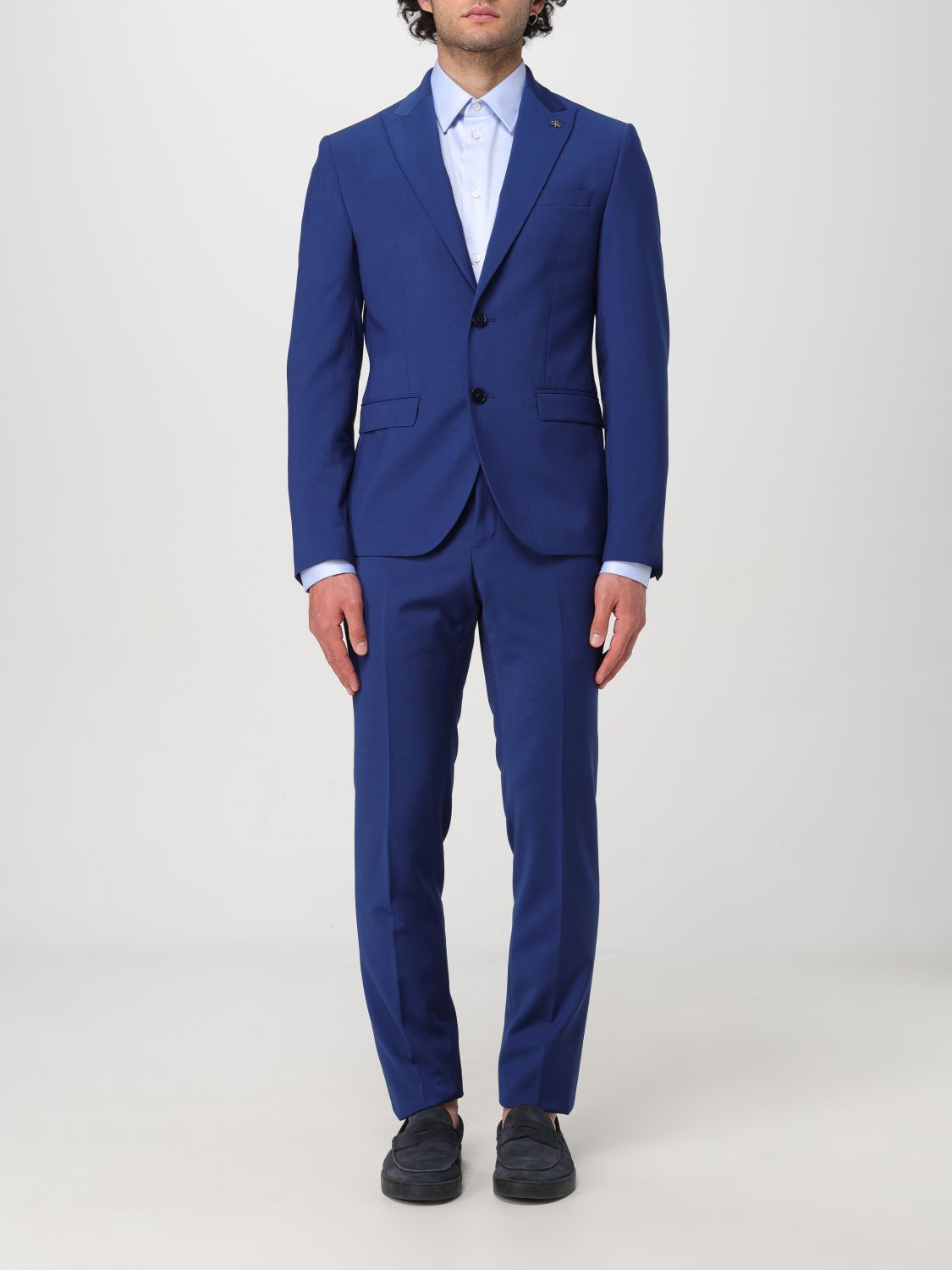 Manuel Ritz Suit MANUEL RITZ Men color Gnawed Blue