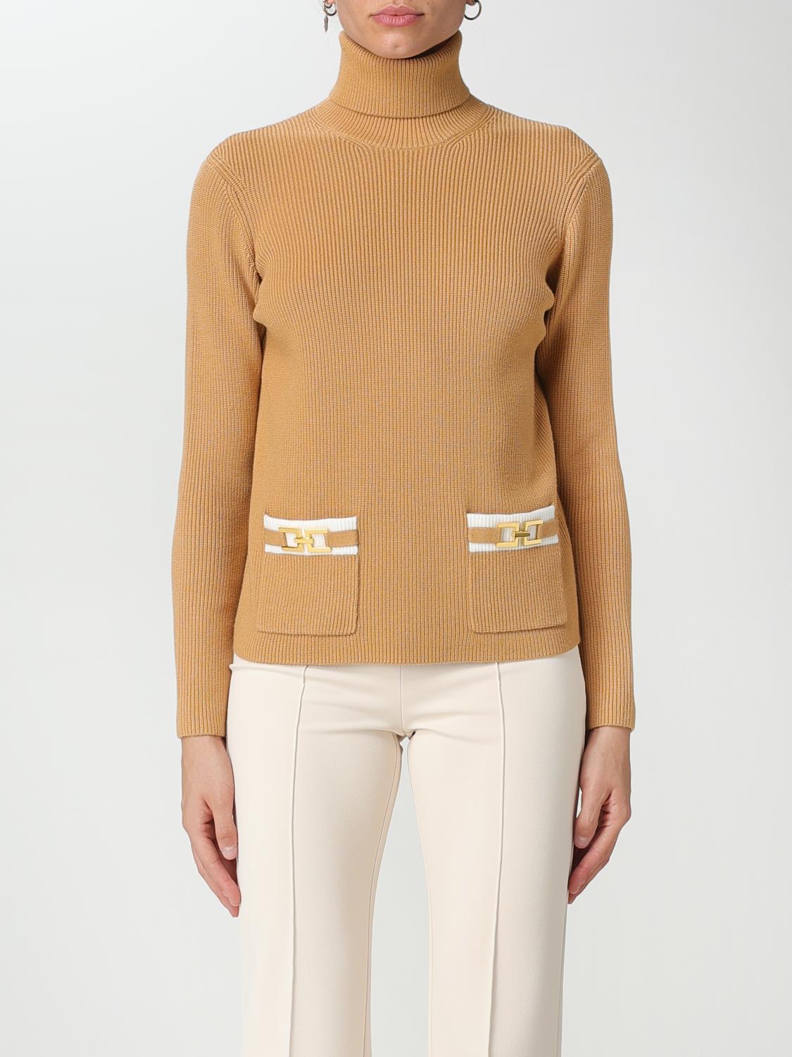 Elisabetta Franchi Jumper ELISABETTA FRANCHI Woman colour Camel