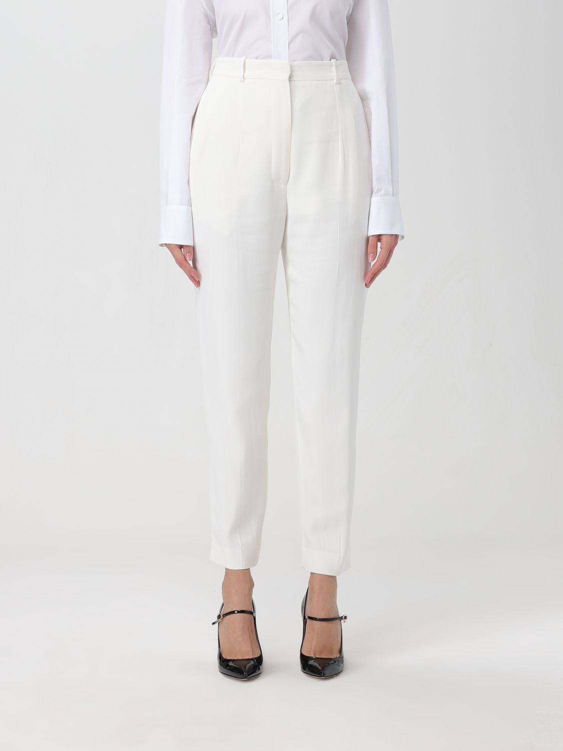 Alexander McQueen Trousers ALEXANDER MCQUEEN Woman colour Ivory