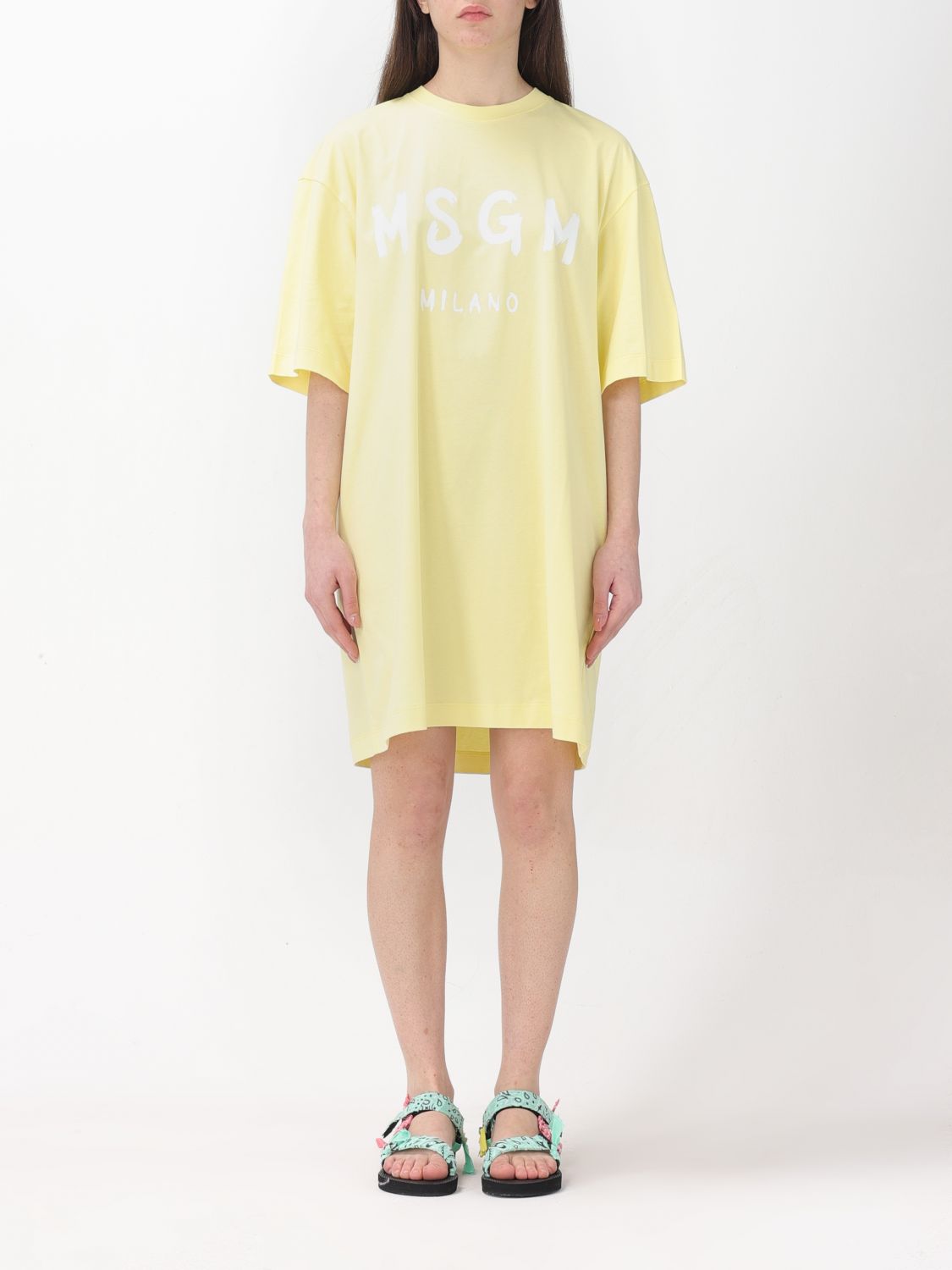 Msgm Dress MSGM Woman colour Yellow