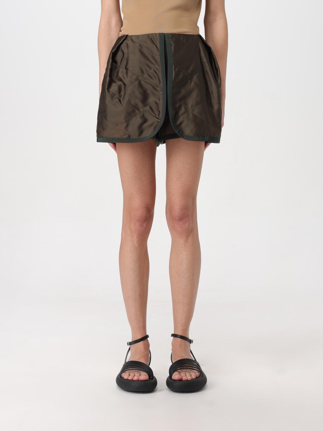 Sacai Short SACAI Woman colour Kaki