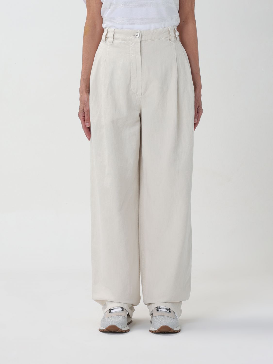 Brunello Cucinelli Trousers BRUNELLO CUCINELLI Woman colour White