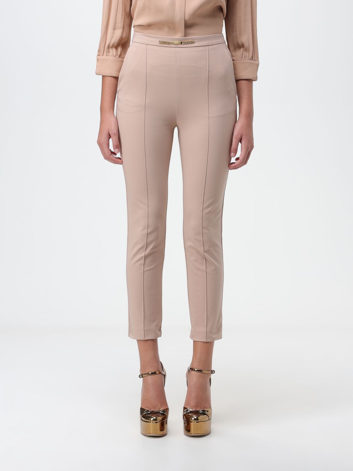 Elisabetta Franchi Trousers ELISABETTA FRANCHI Woman colour Pink