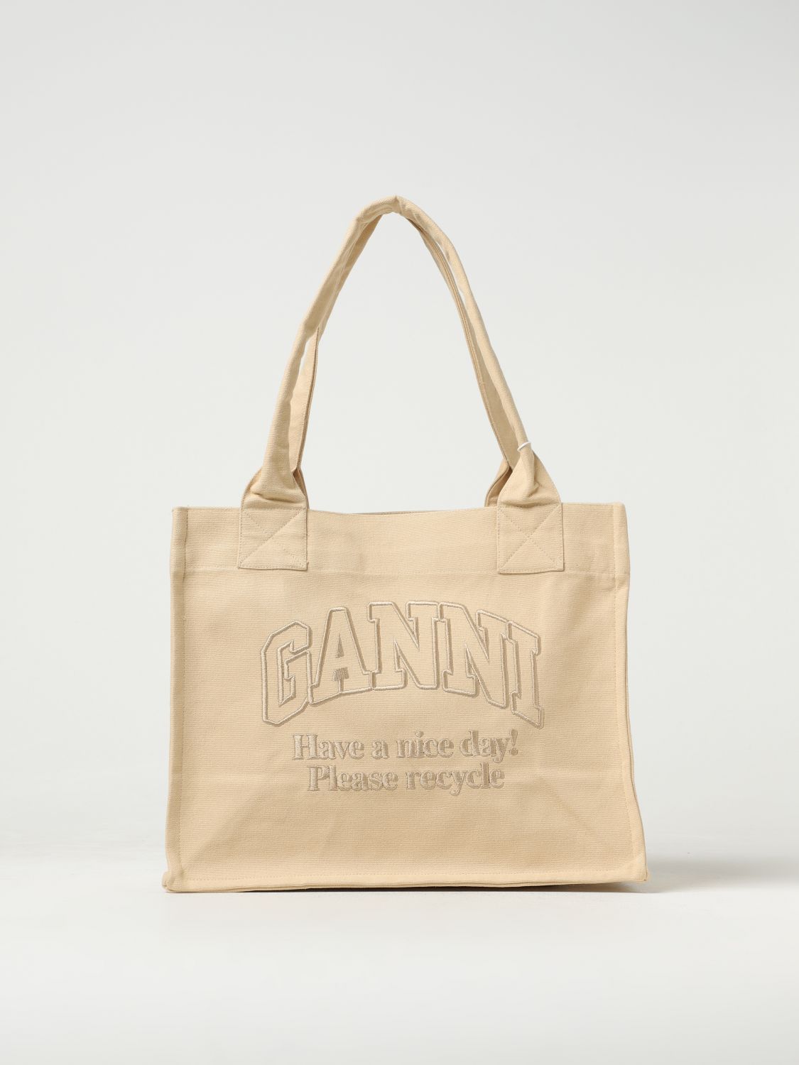 Ganni Tote Bags GANNI Woman colour Butter