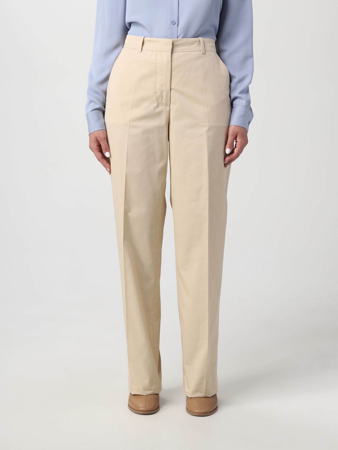 Calvin Klein Trousers CALVIN KLEIN Woman colour Beige