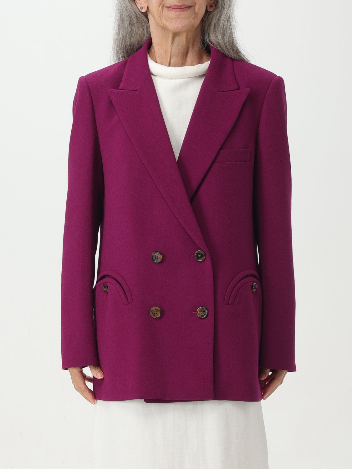 BLAZE MILANO Blazer BLAZÉ MILANO Woman colour Plum