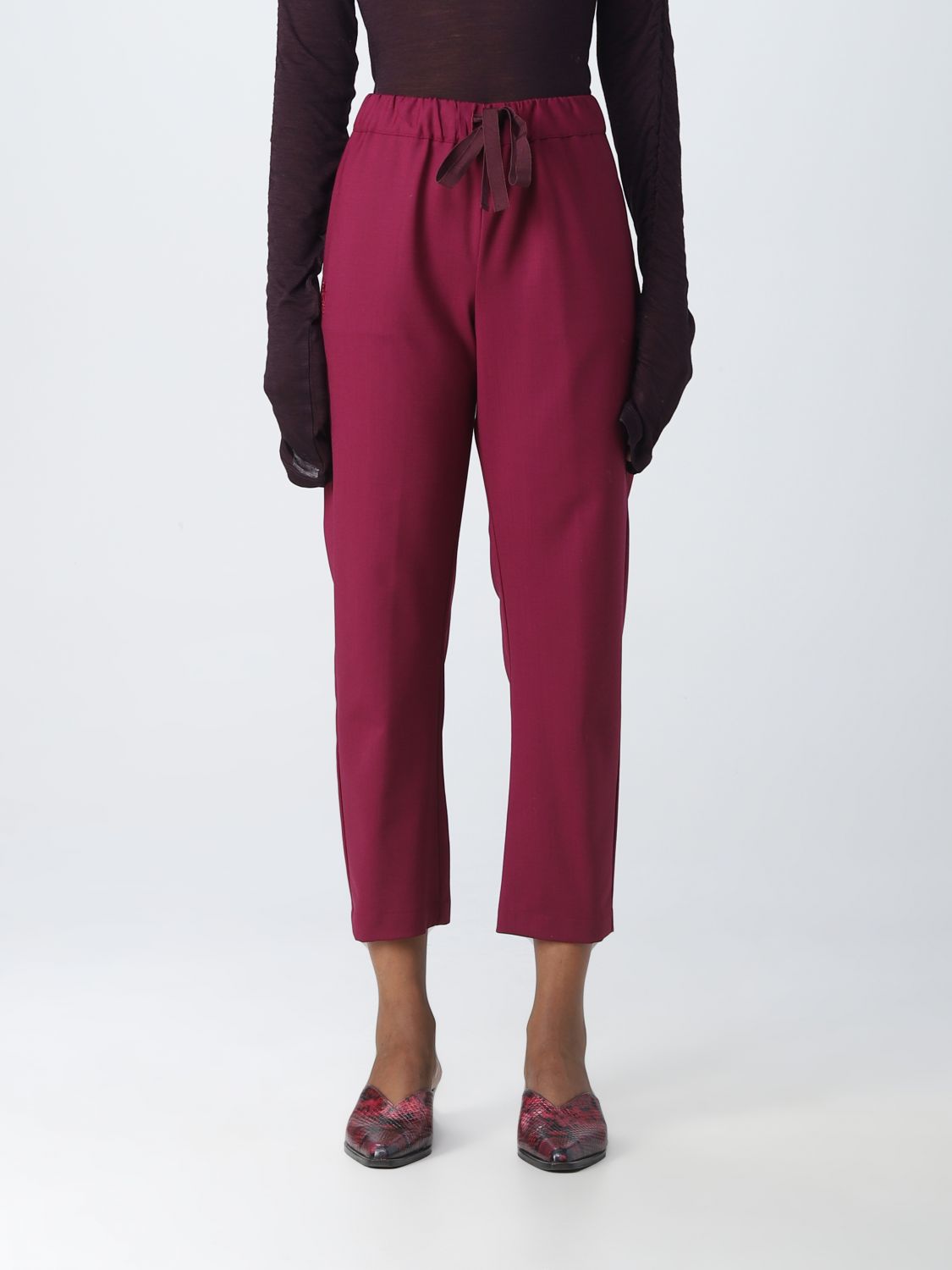 Semicouture Trousers SEMICOUTURE Woman colour Fuchsia