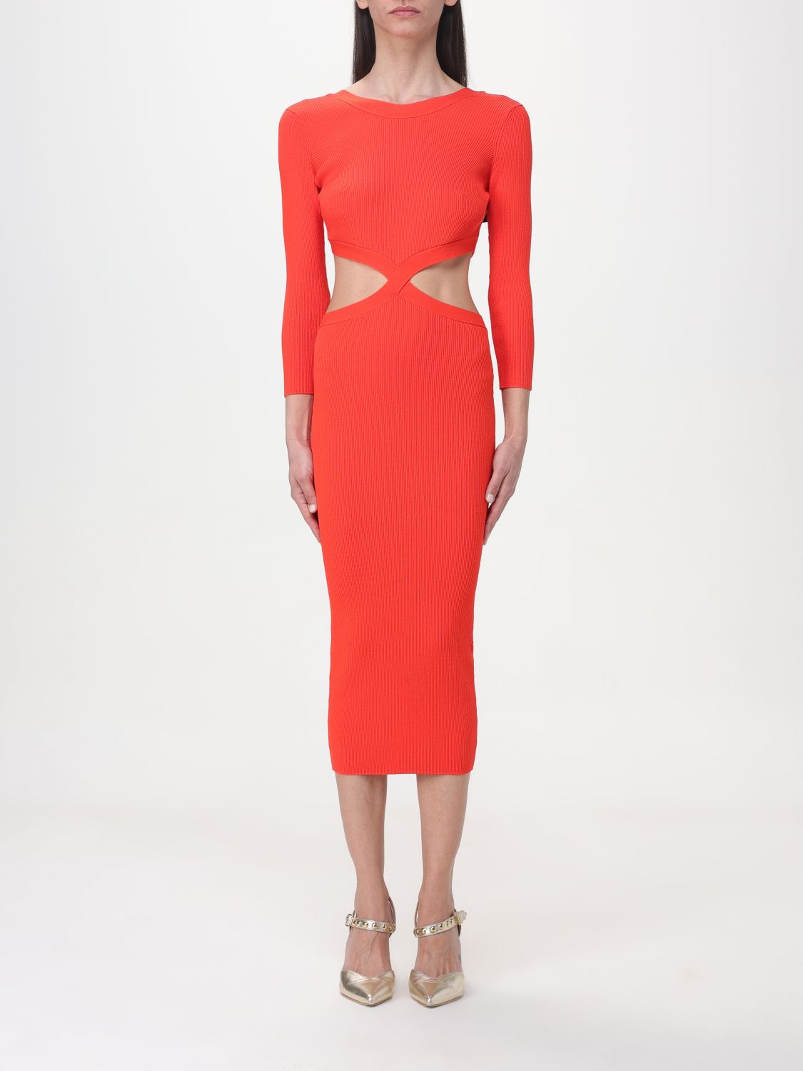 Elisabetta Franchi Dress ELISABETTA FRANCHI Woman colour Coral