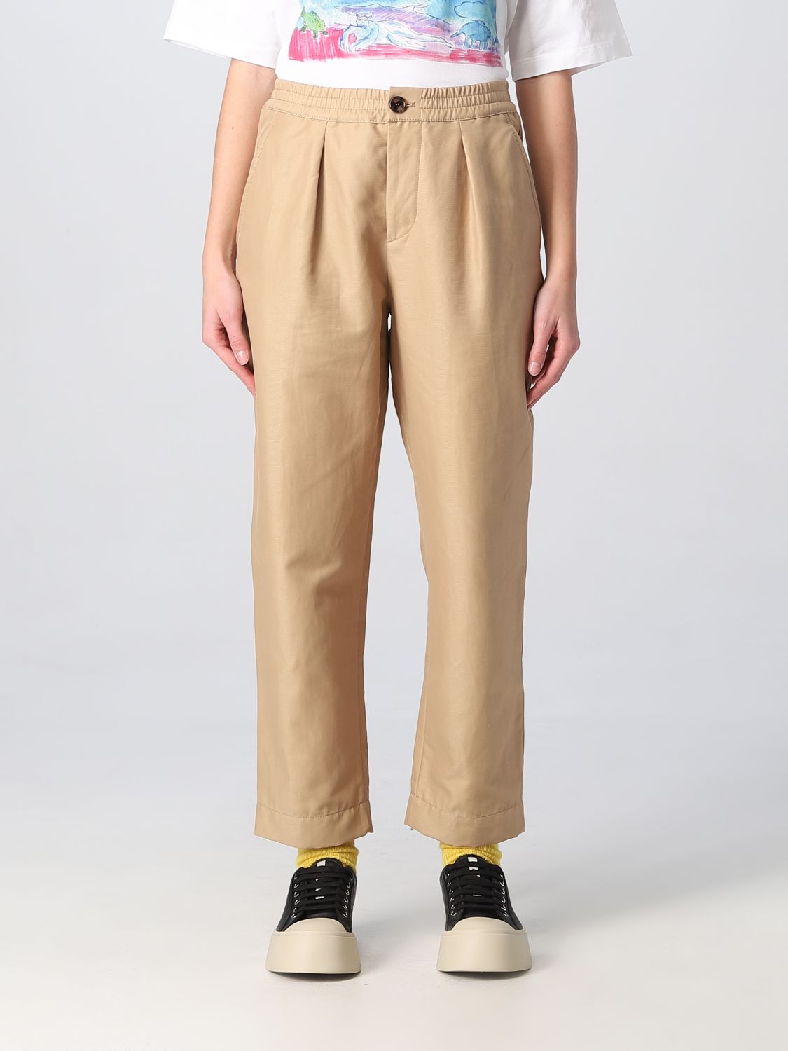 Marni Trousers MARNI Woman colour Beige