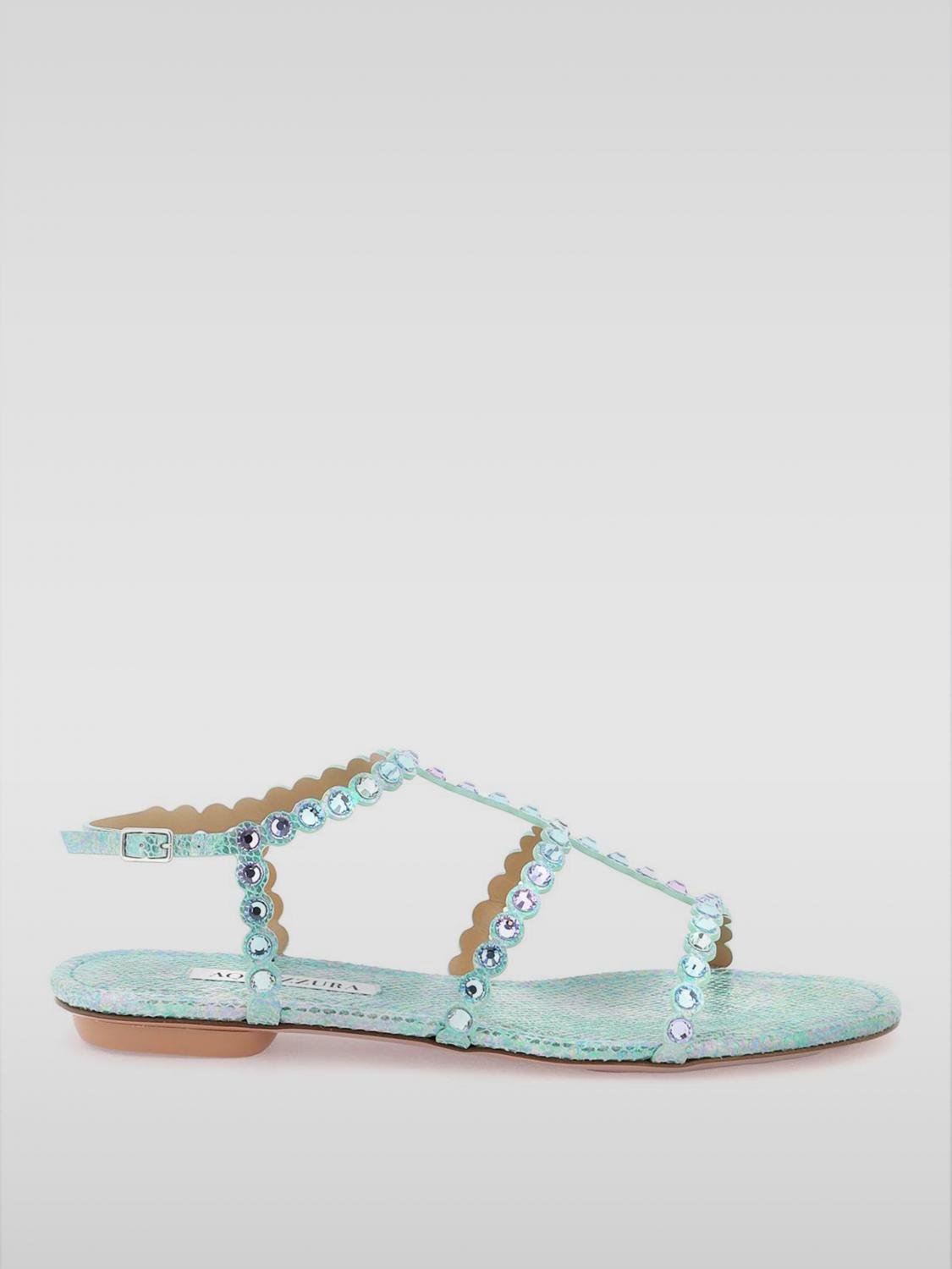 Aquazzura Flat Sandals AQUAZZURA Woman colour Mint