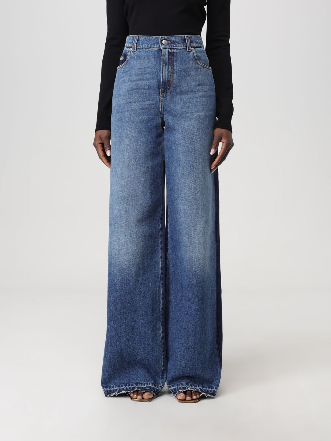 Alexander McQueen Jeans ALEXANDER MCQUEEN Woman colour Denim