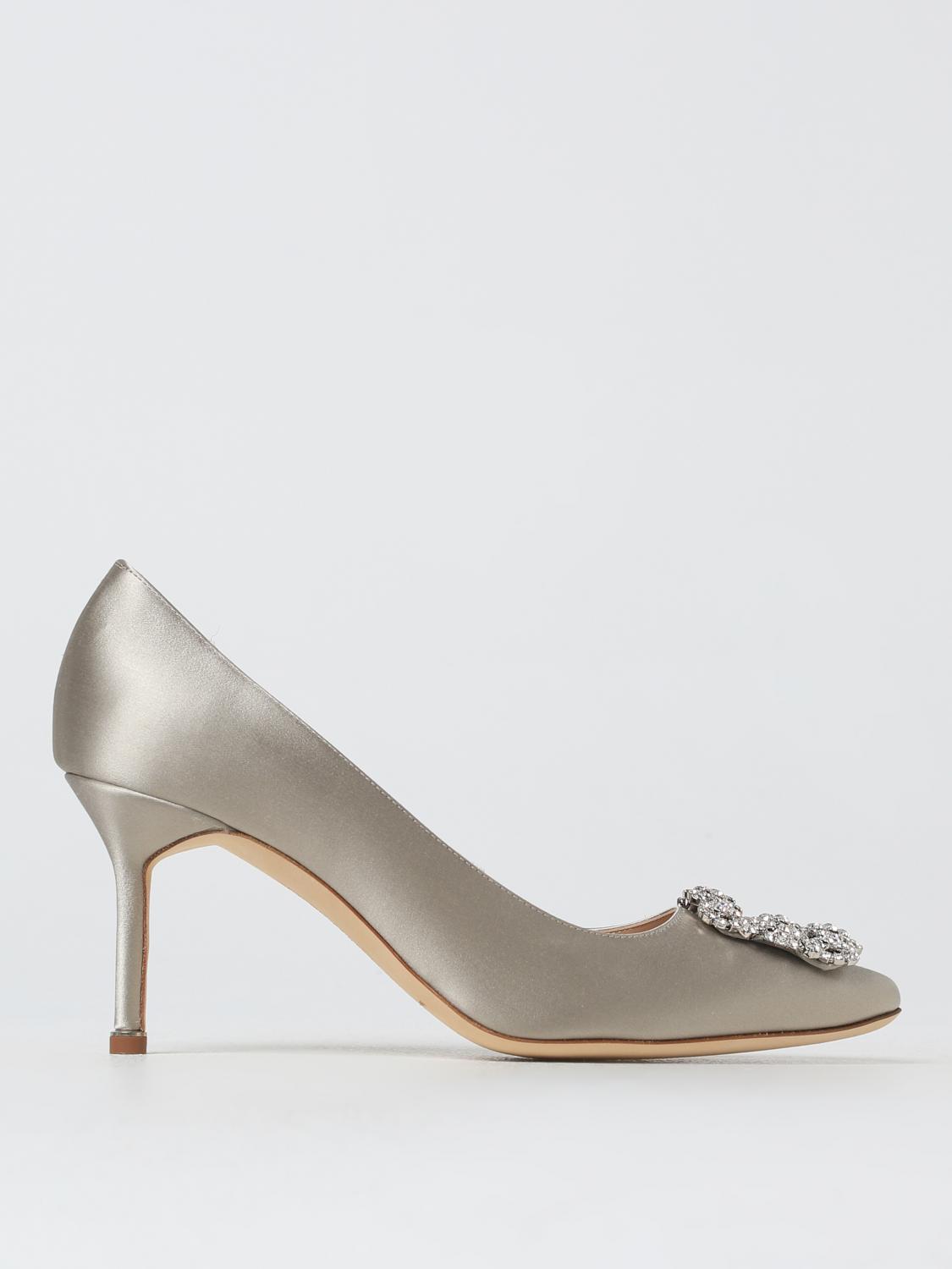 Manolo Blahnik Manolo Blahnik Hangisi pumps in satin with jewel buckle