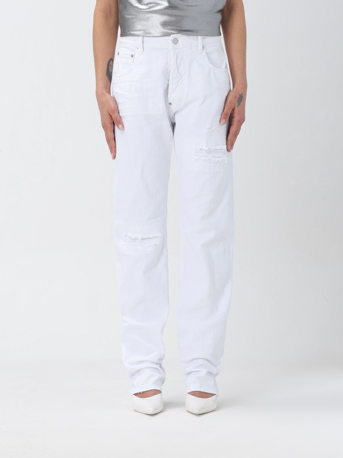 Dsquared2 Trousers DSQUARED2 Woman colour White