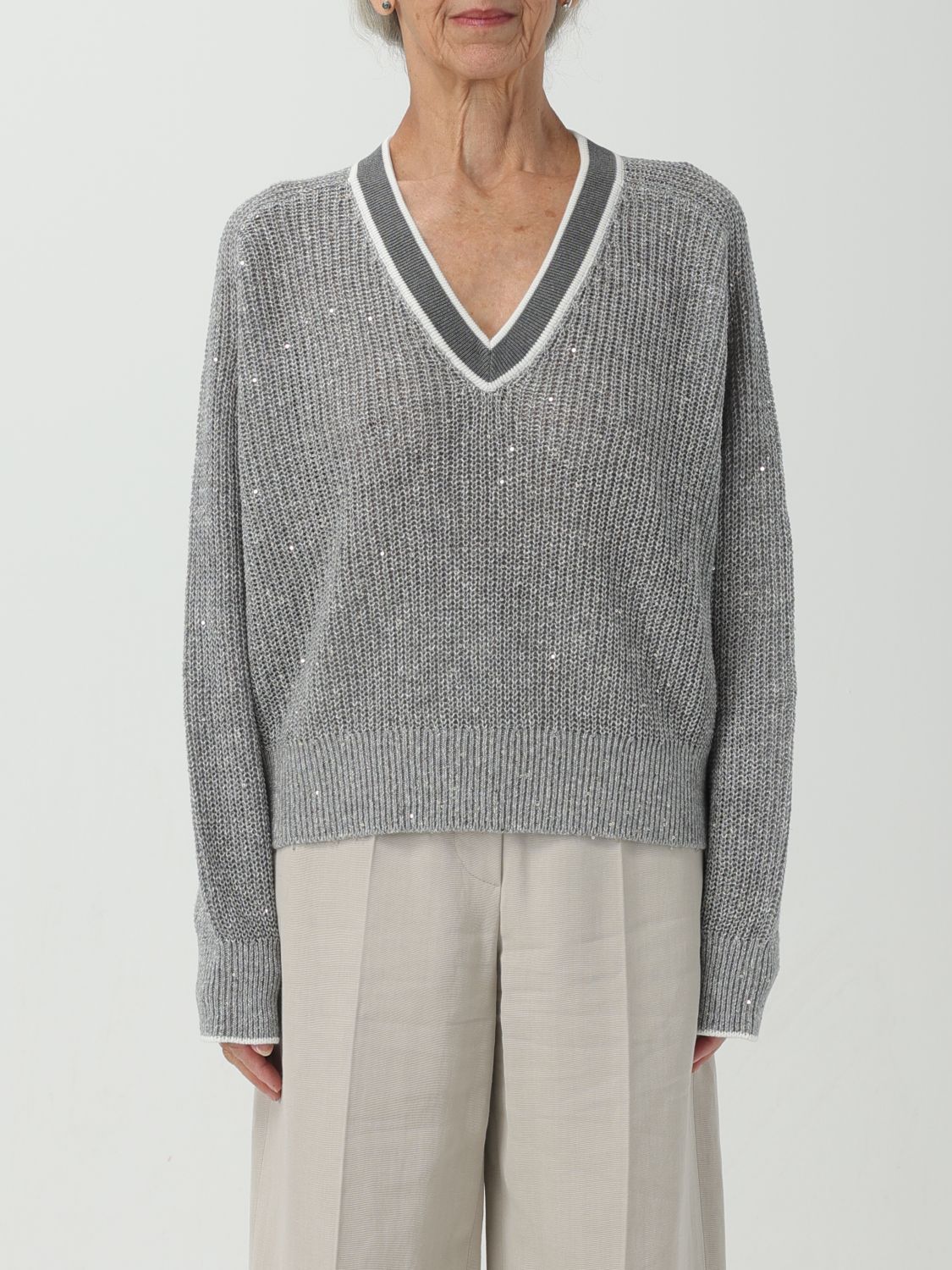 Brunello Cucinelli Jumper BRUNELLO CUCINELLI Woman colour Grey