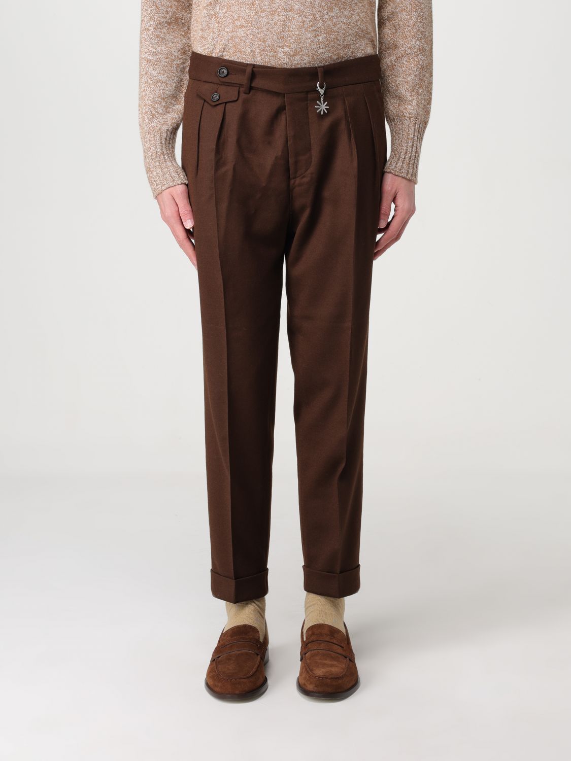 Manuel Ritz Trousers MANUEL RITZ Men colour Brown