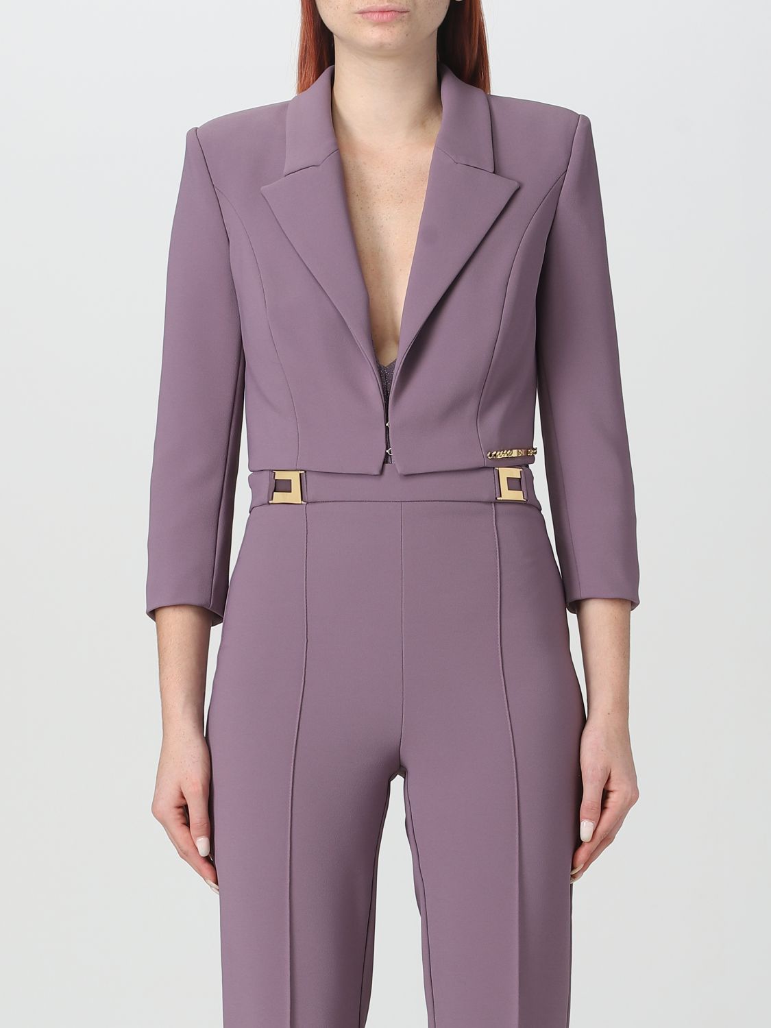 Elisabetta Franchi Blazer ELISABETTA FRANCHI Woman colour Lavender