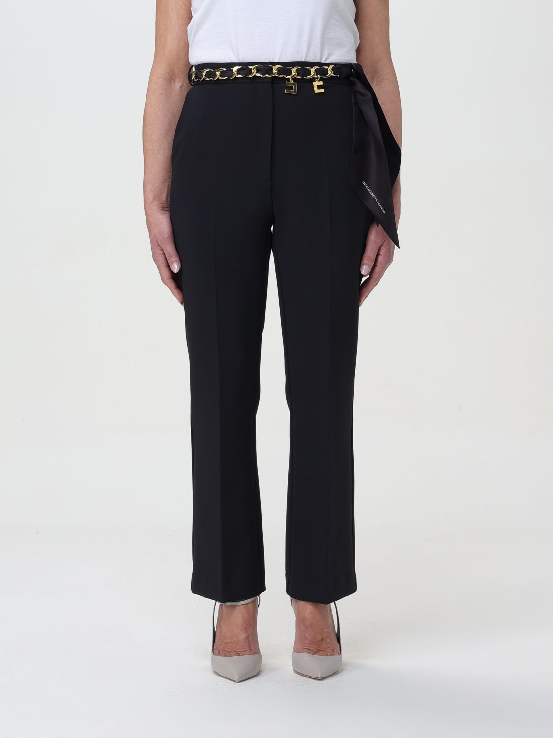 Elisabetta Franchi Trousers ELISABETTA FRANCHI Woman colour Black