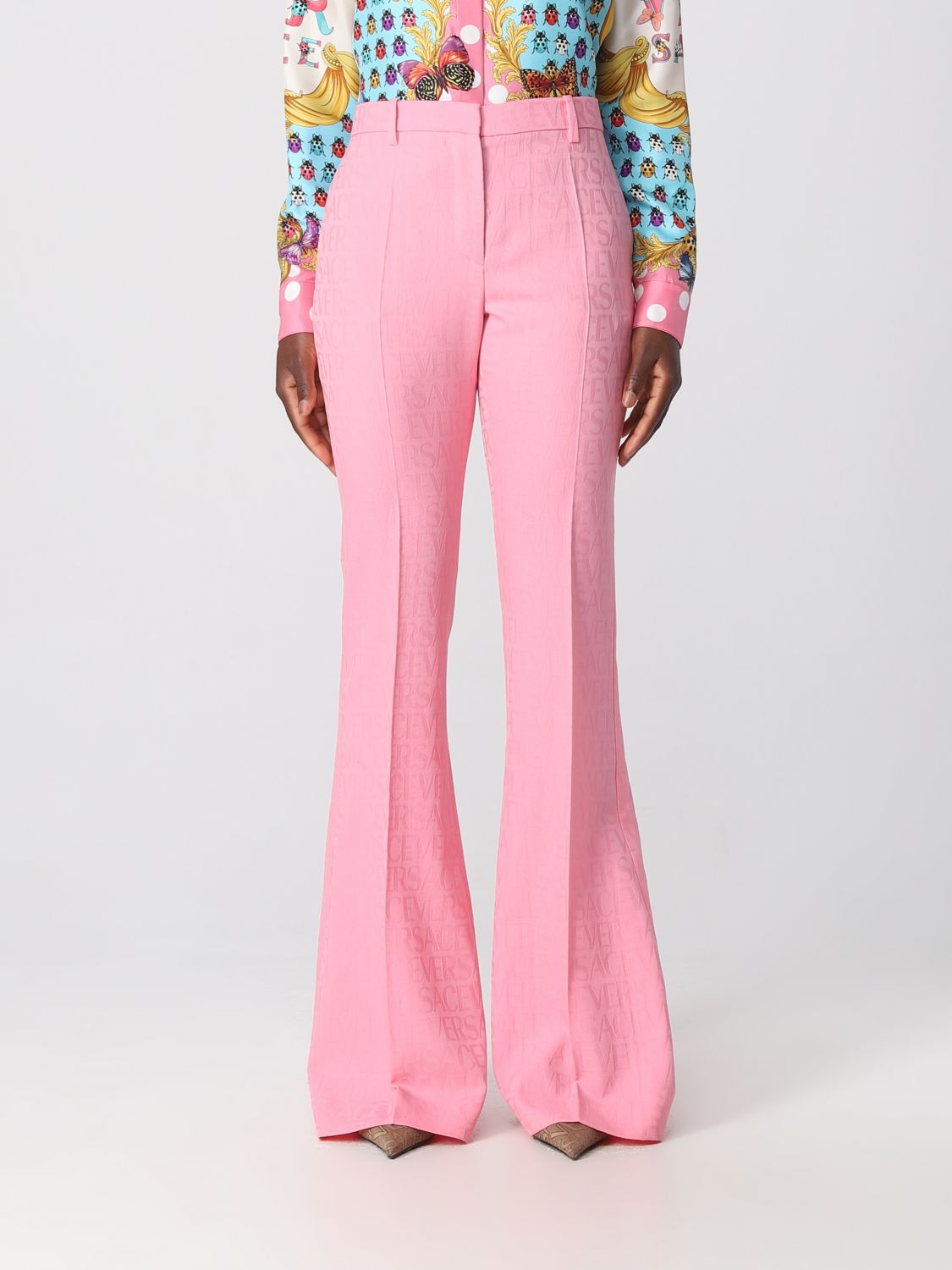 Versace Trousers VERSACE Woman colour Pink