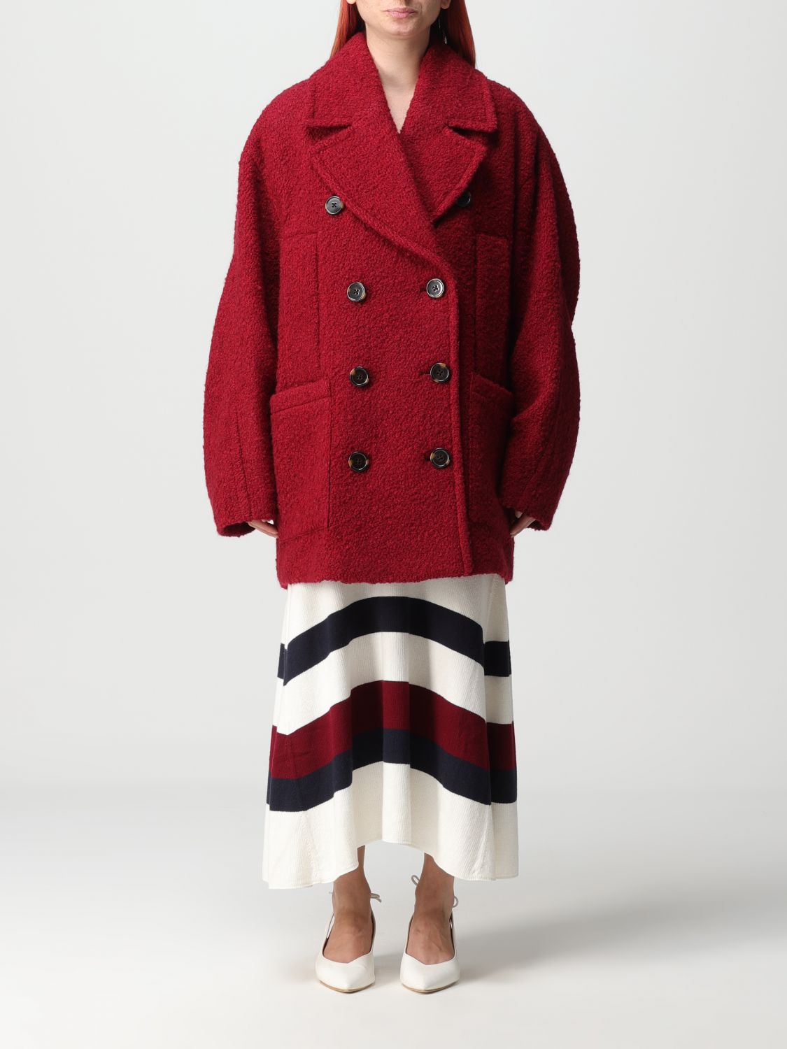 Tommy Hilfiger Collection Coat TOMMY HILFIGER COLLECTION Woman colour Red