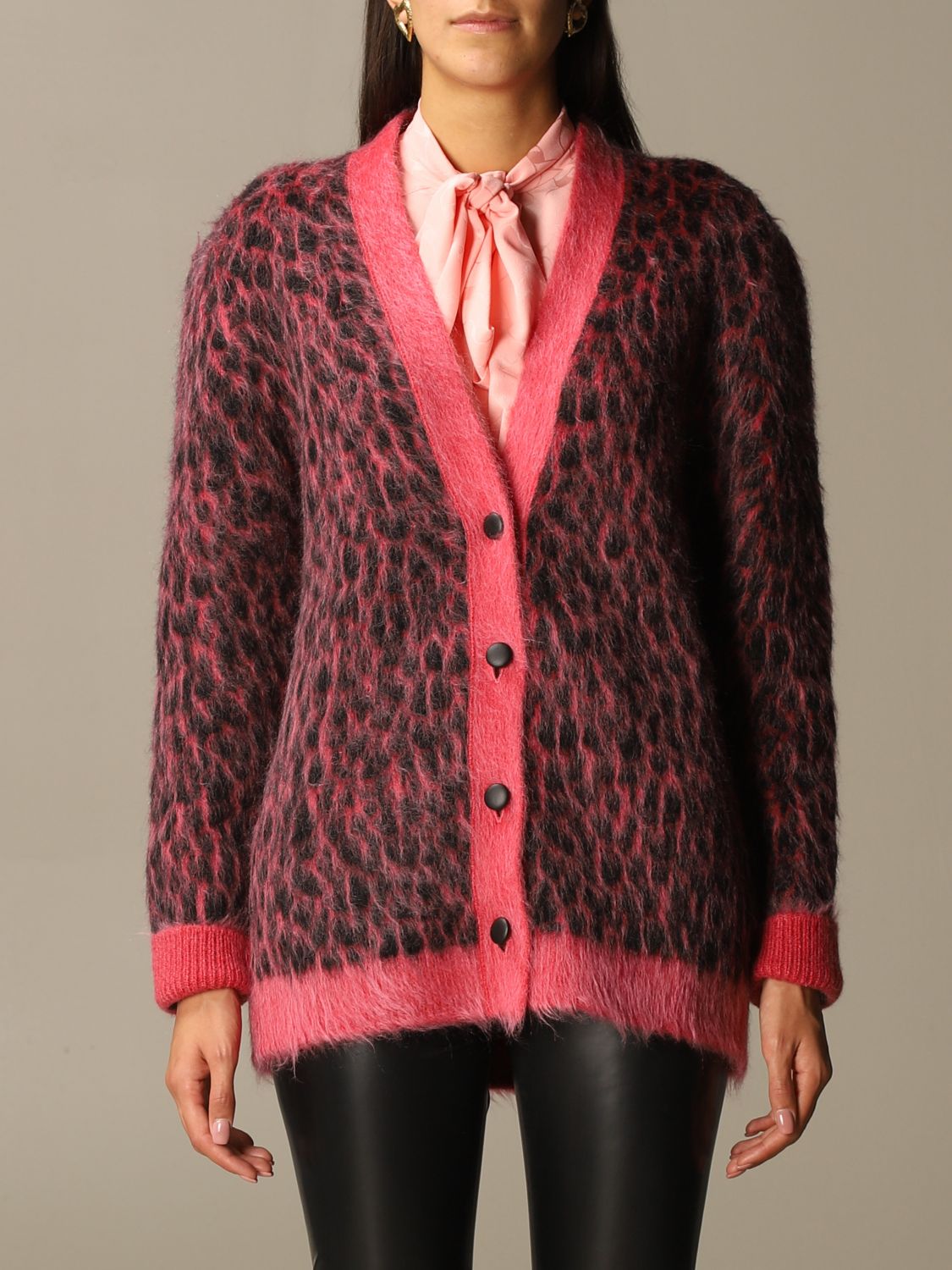 Saint Laurent Cardigan SAINT LAURENT Woman colour Pink