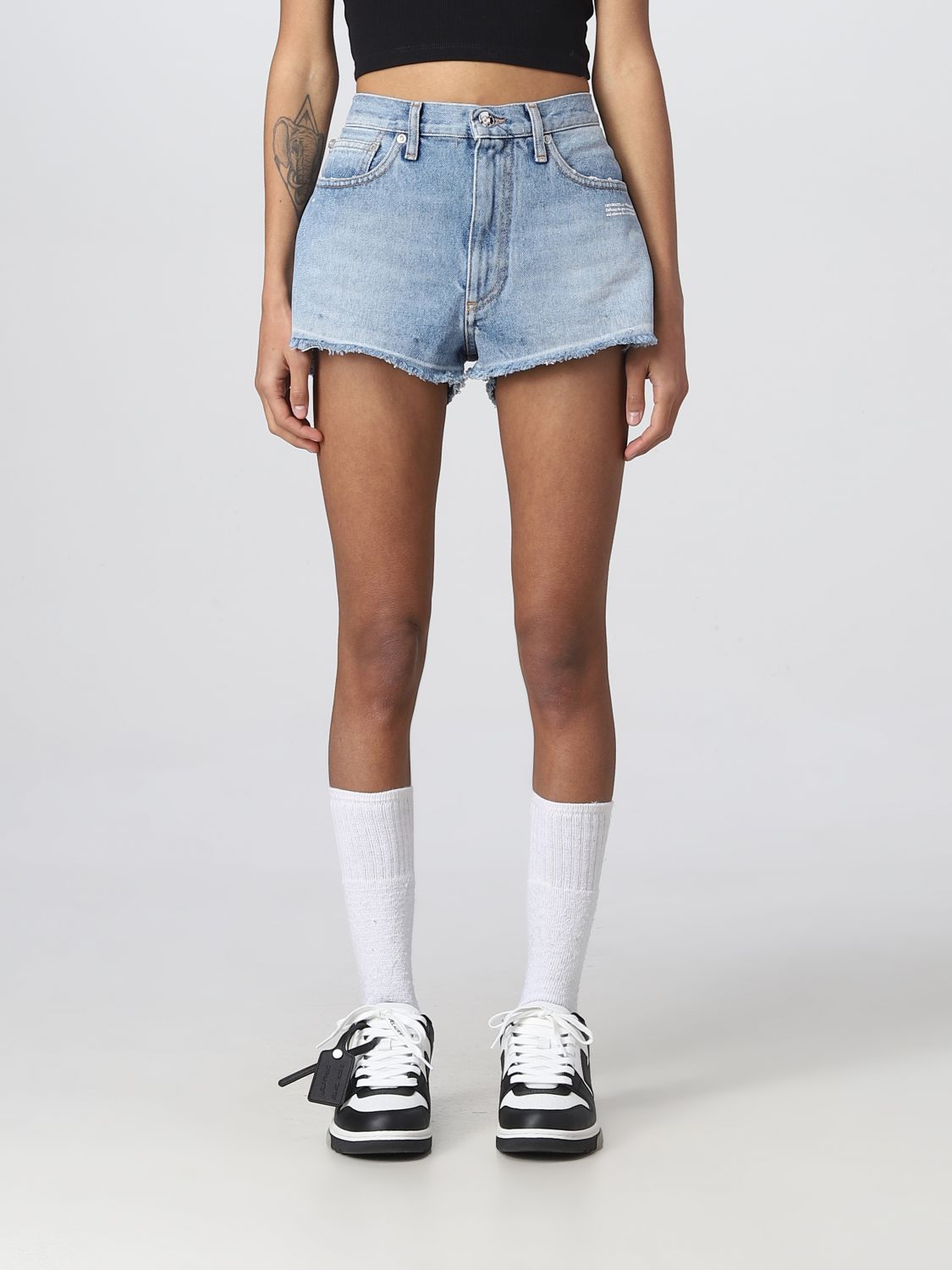 OFF-WHITE Short OFF-WHITE Woman colour Blue