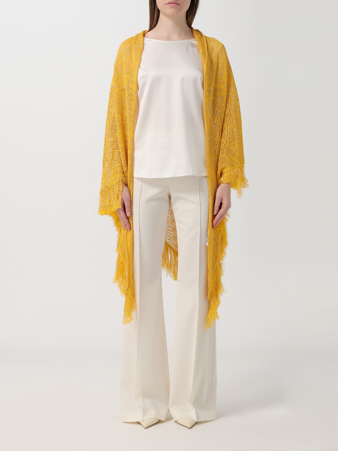 Simona Corsellini Shawl SIMONA CORSELLINI Woman colour Yellow