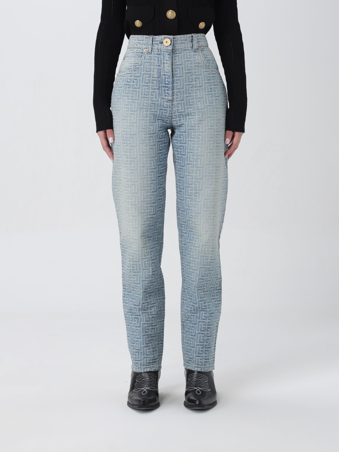 Balmain Jeans BALMAIN Woman colour Blue