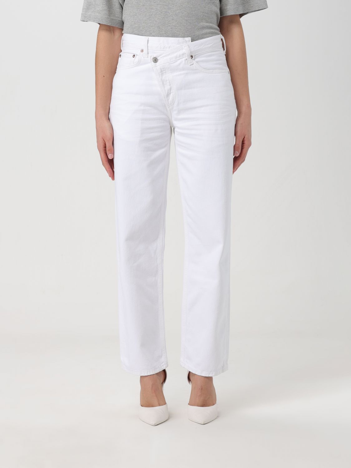 AGOLDE Jeans AGOLDE Woman colour Cream