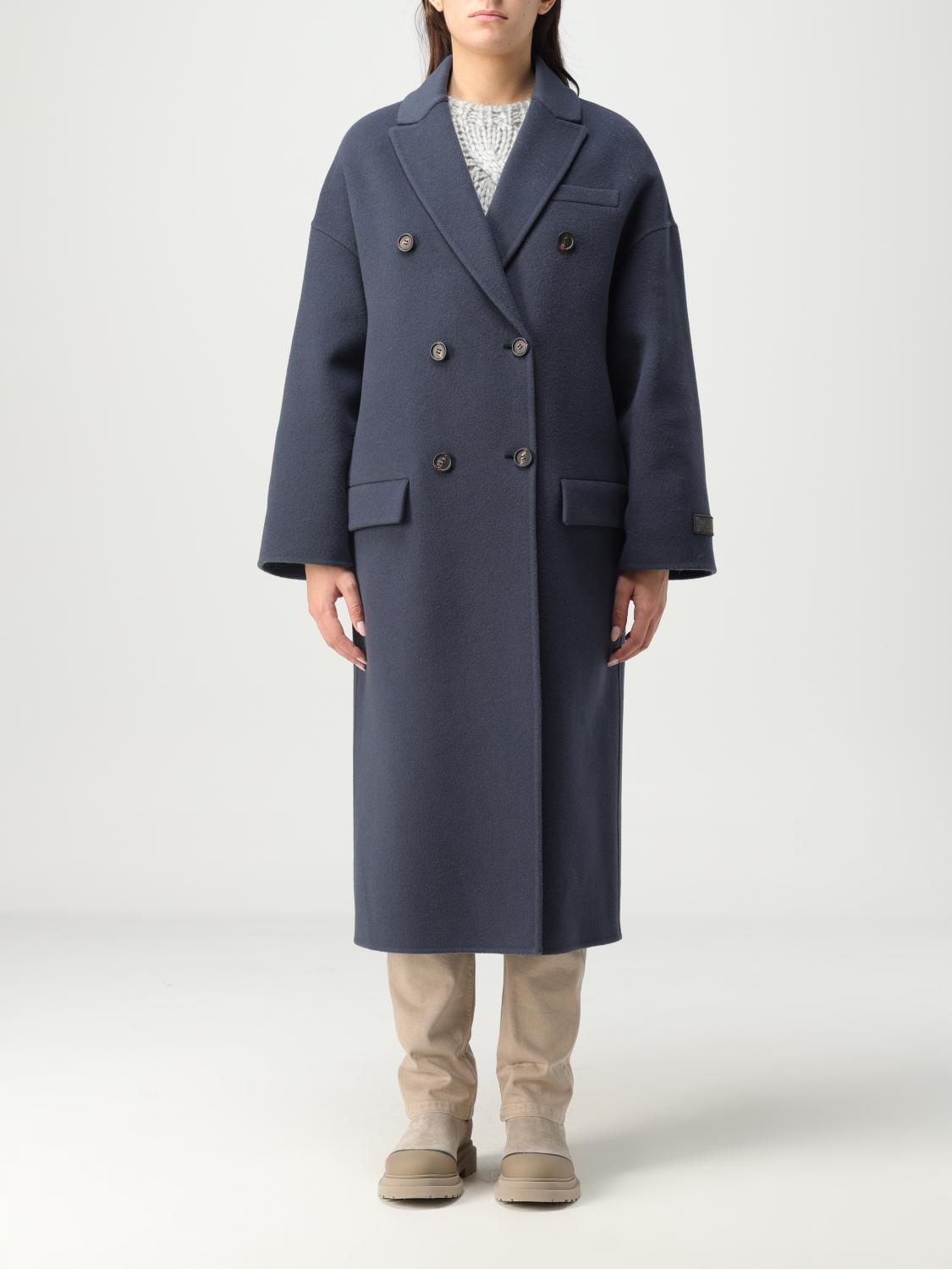 Brunello Cucinelli Coat BRUNELLO CUCINELLI Woman colour Blue