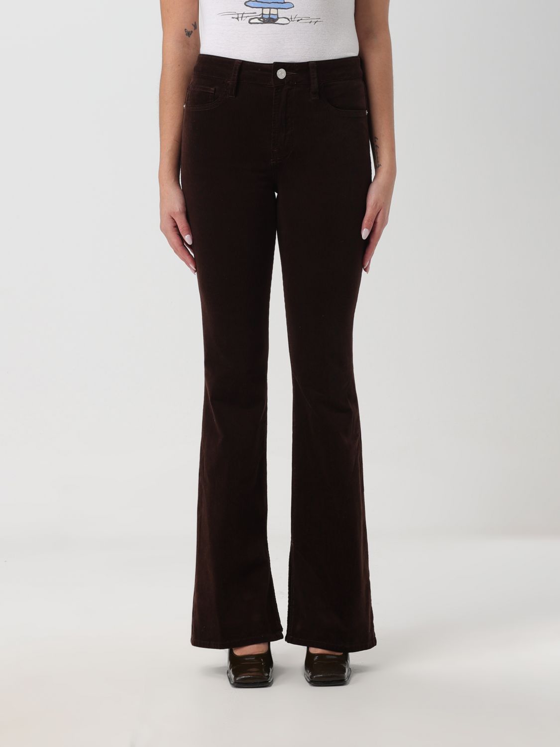 Frame Trousers FRAME Woman colour Brown