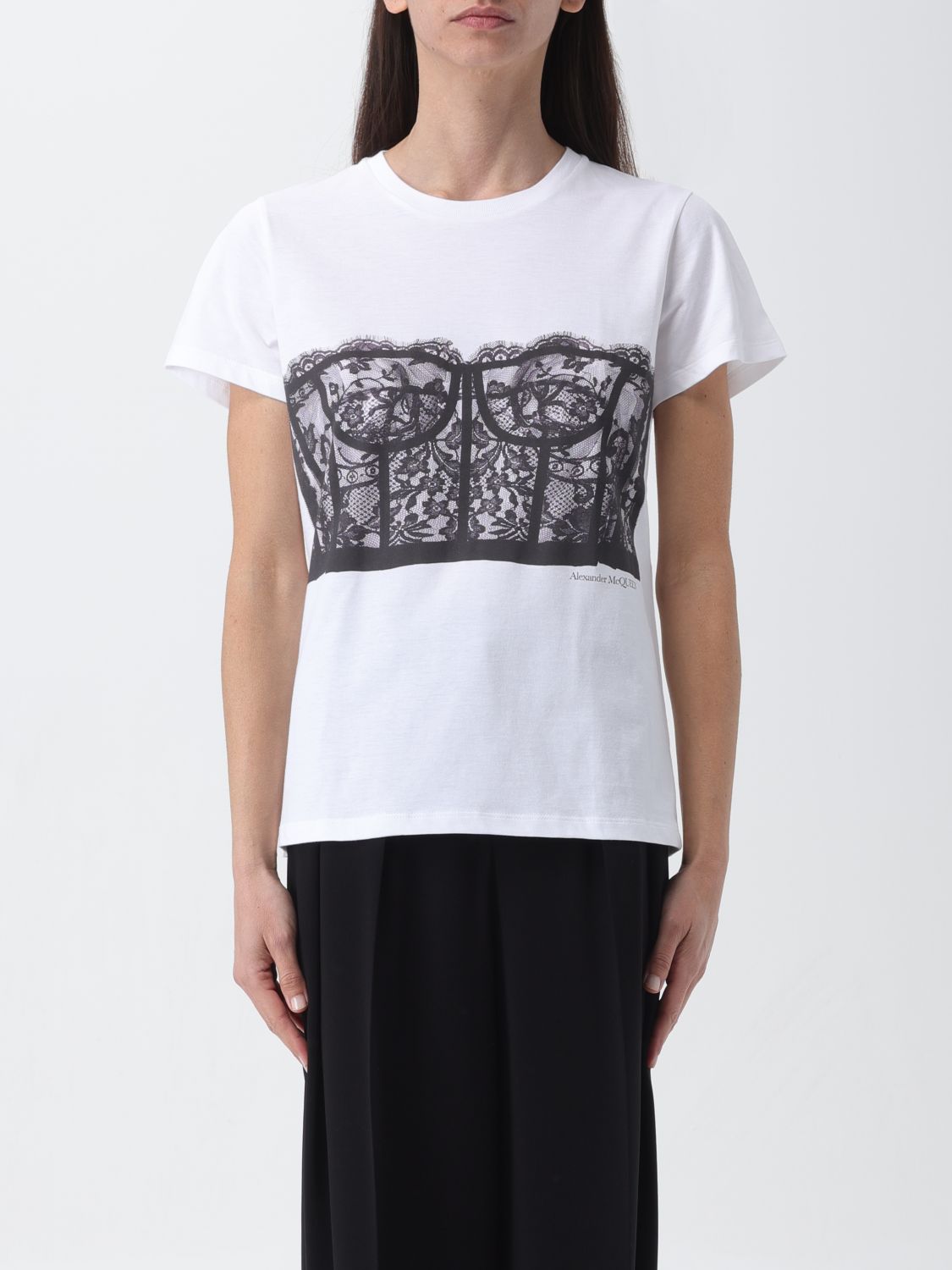 Alexander McQueen T-Shirt ALEXANDER MCQUEEN Woman colour Black