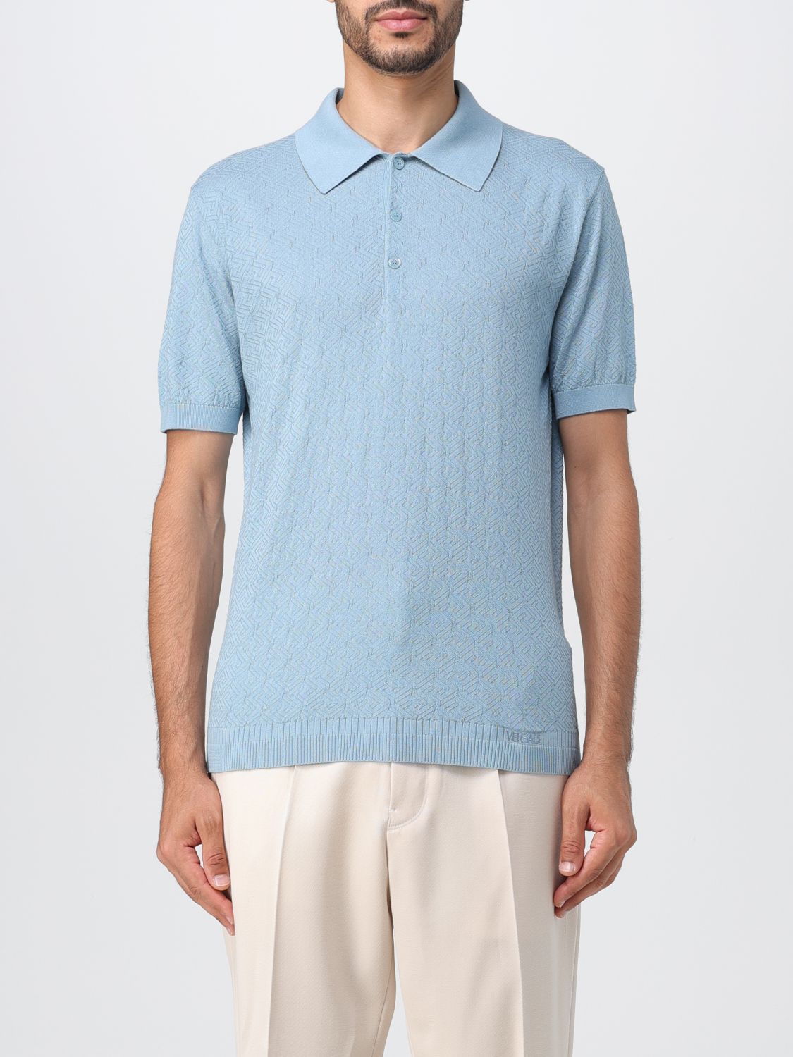 Versace Polo Shirt VERSACE Men colour Gnawed Blue