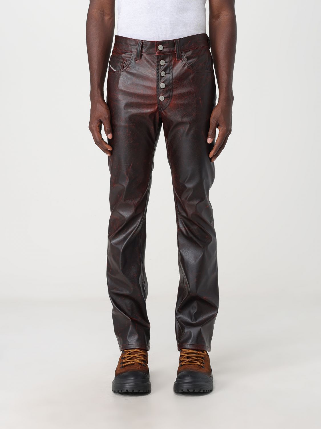 Diesel Trousers DIESEL Men colour Burgundy